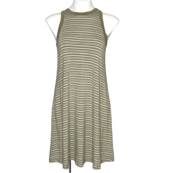 A New Day green/cream striped sleeveless dress NWT - Picture 2 of 8